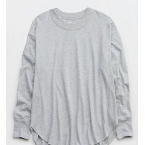 Aerie Long Sleeve Oversized Boyfriend T-Shirt